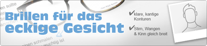 Eckiges Gesicht Herren