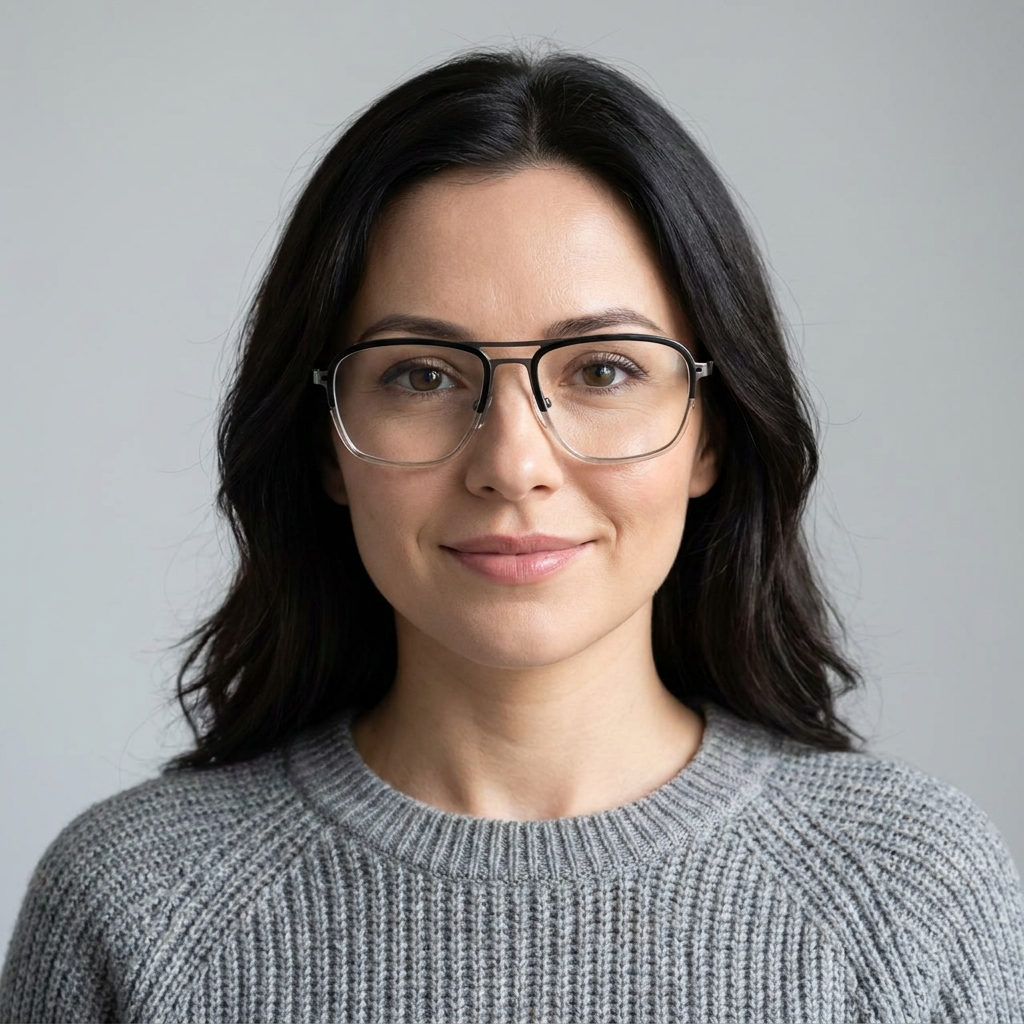 Model wearing glasses