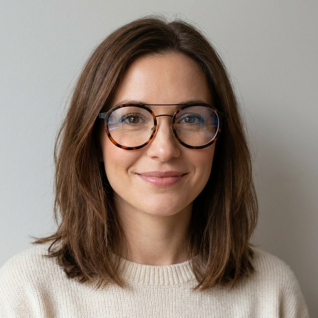 Model wearing glasses