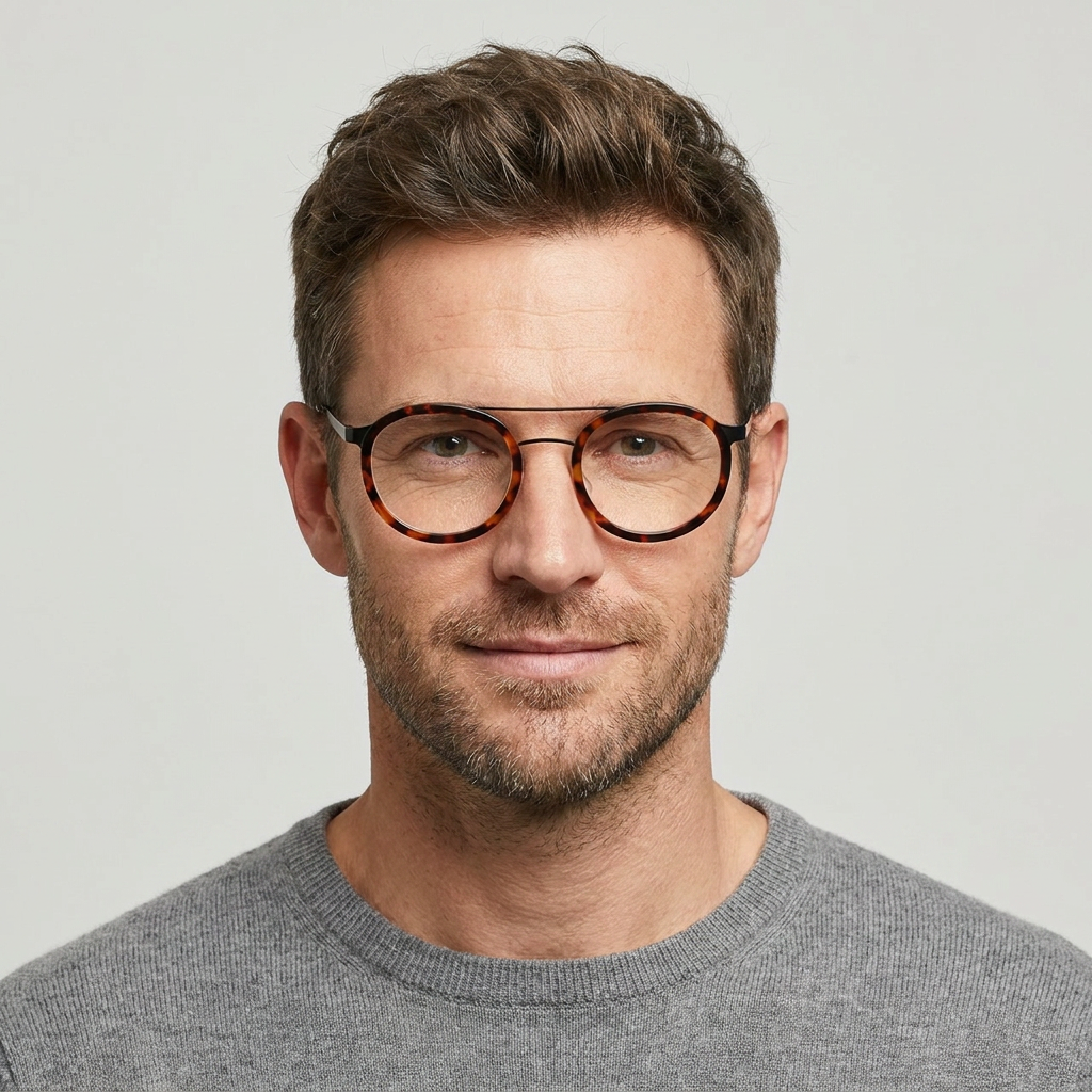 Model wearing glasses