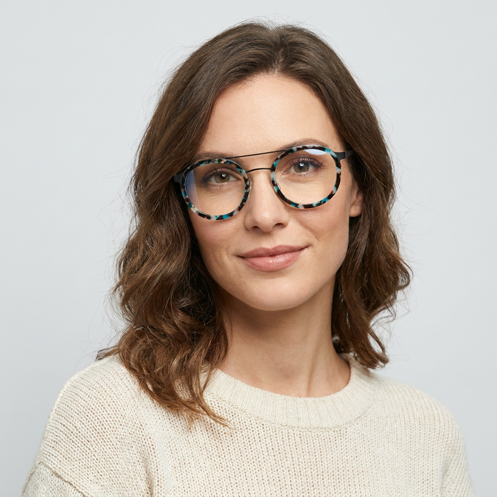 Model wearing glasses