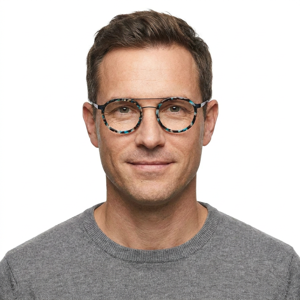 Model wearing glasses