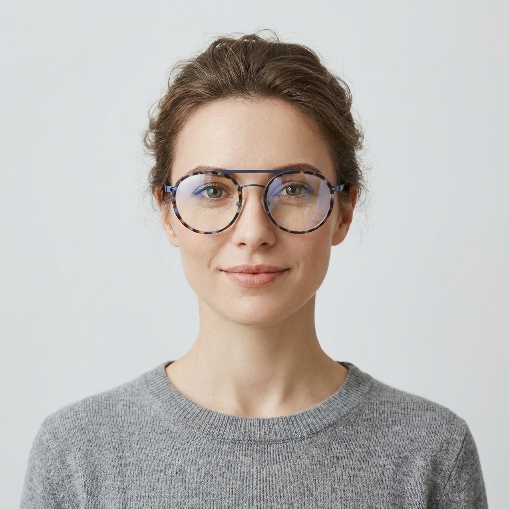 Model wearing glasses