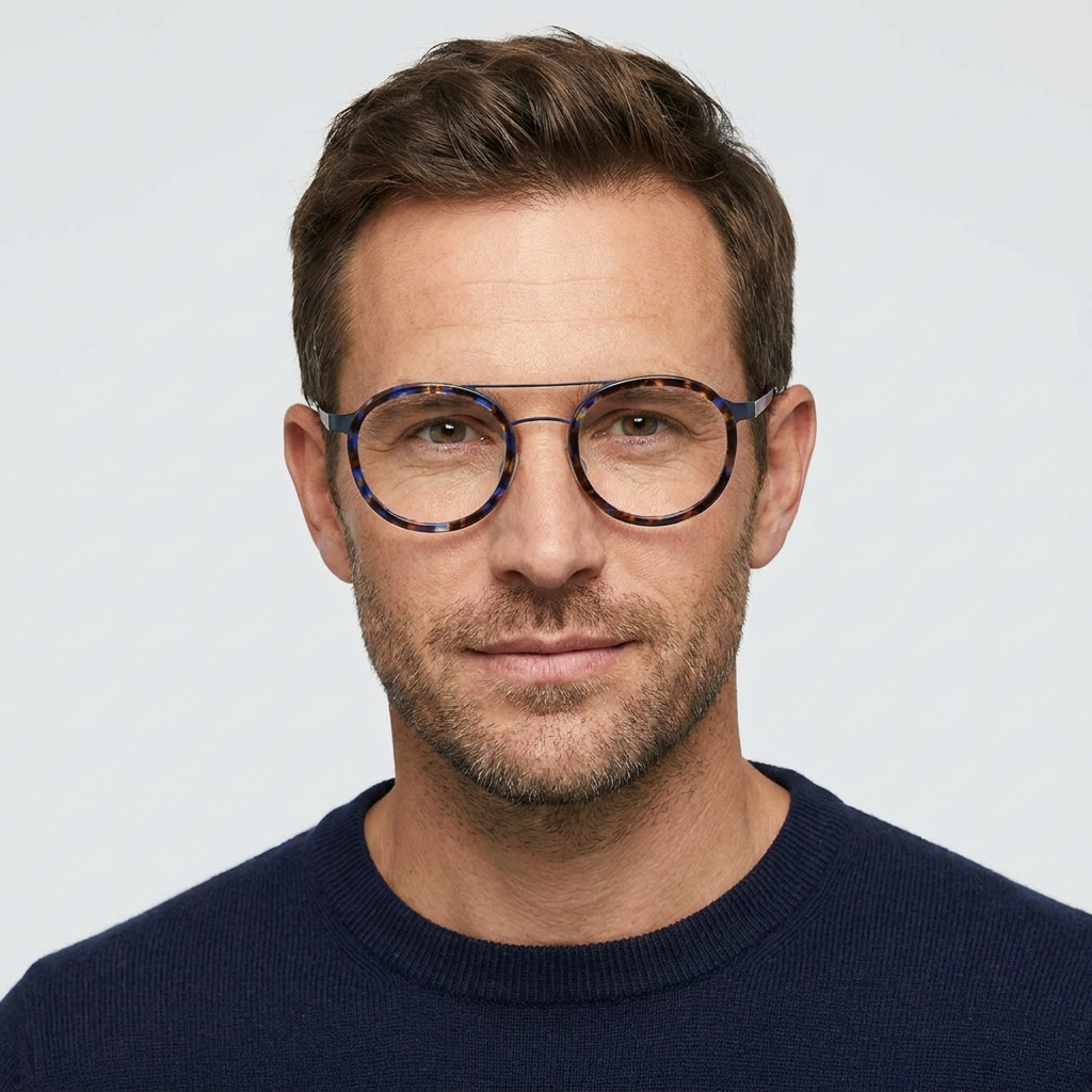Model wearing glasses