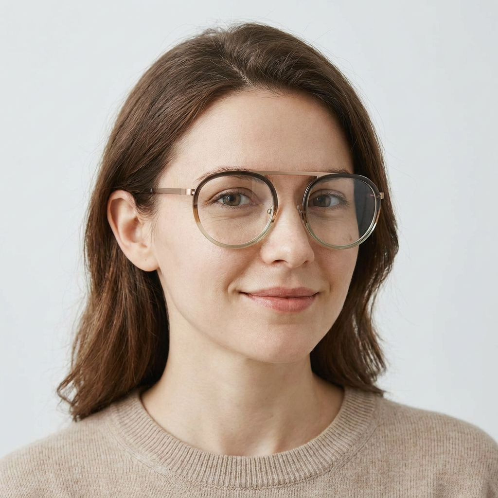 Model wearing glasses