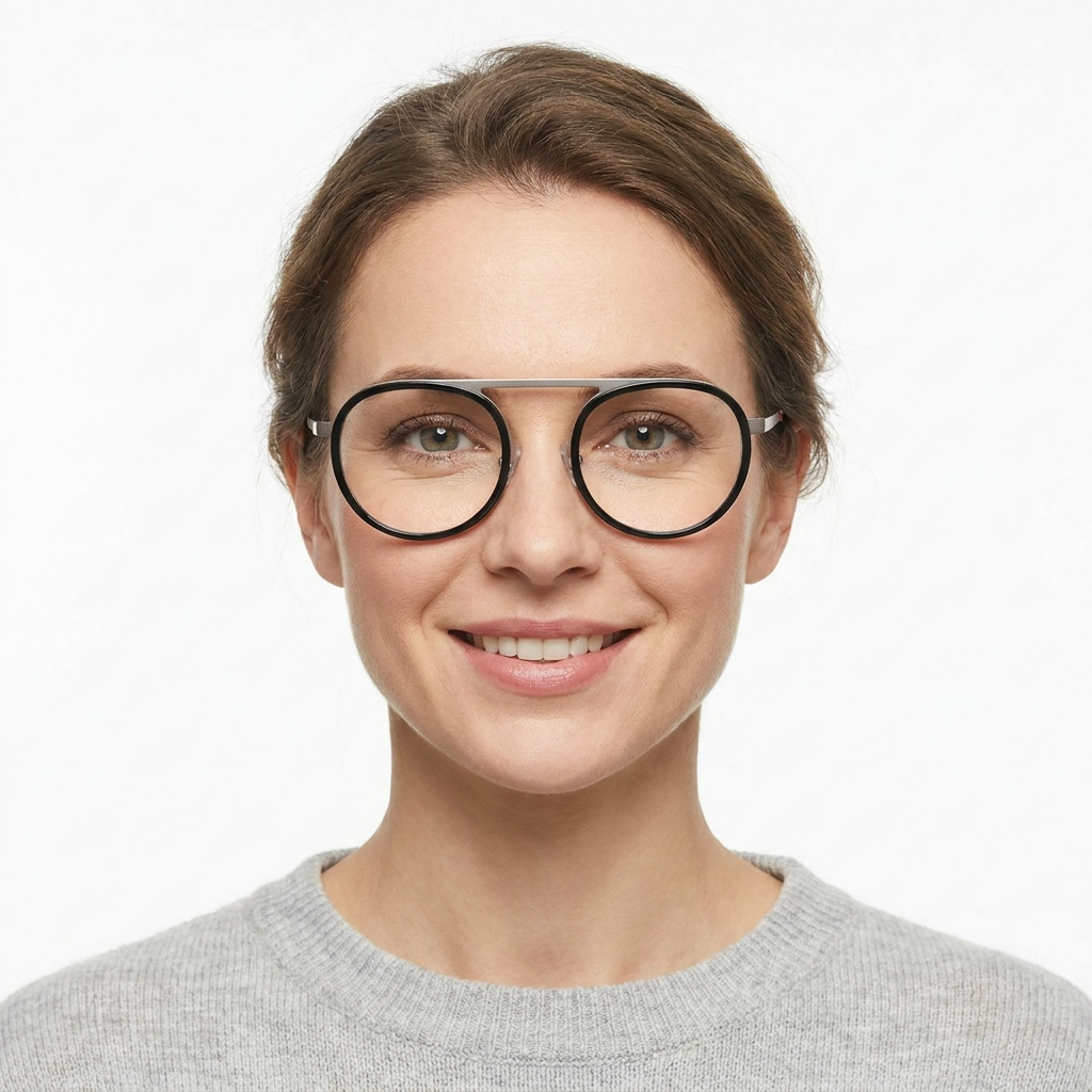 Model wearing glasses