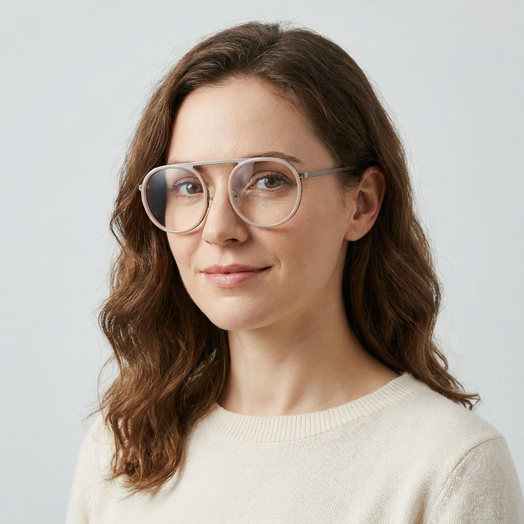 Model wearing glasses