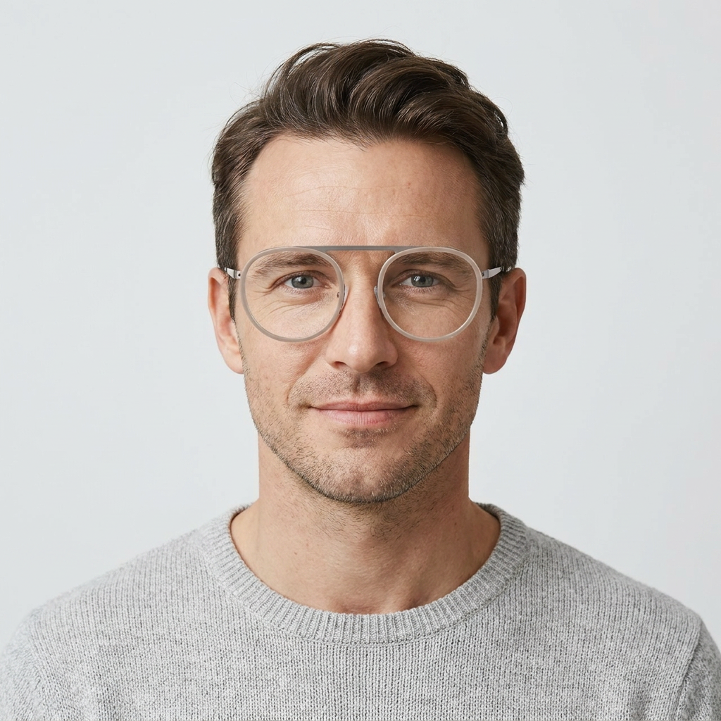 Model wearing glasses