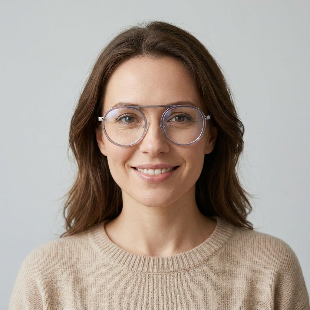 Model wearing glasses