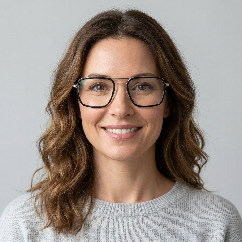 Model wearing glasses