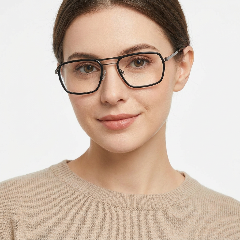 Model wearing glasses