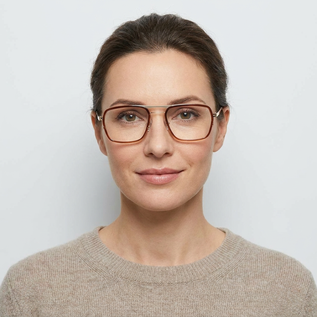 Model wearing glasses