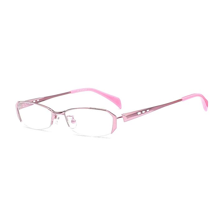 Pinkfarbene Halbrandbrille - Brille in der Trendfarbe Pink