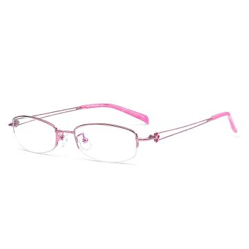 Halbrand Brillenmodell in Pink