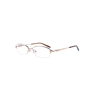 Halbrandbrille aus Metall in Gold