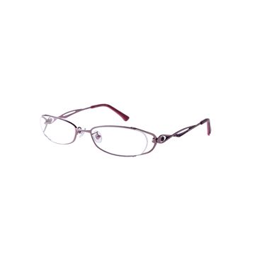 Halbrandbrille aus Metall in Pink 