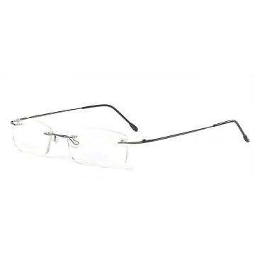 Randlose Gleitsichtbrille mit eckige Gläsern