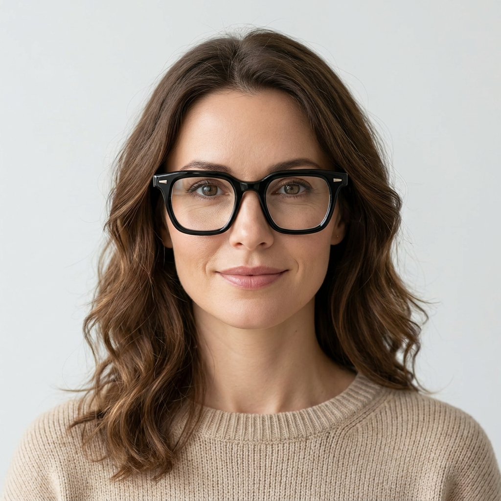 Model wearing glasses
