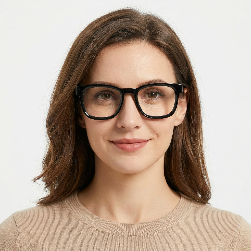 Model wearing glasses