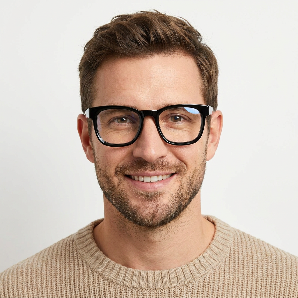 Model wearing glasses