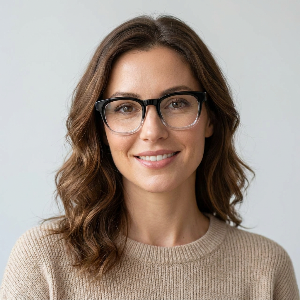 Model wearing glasses