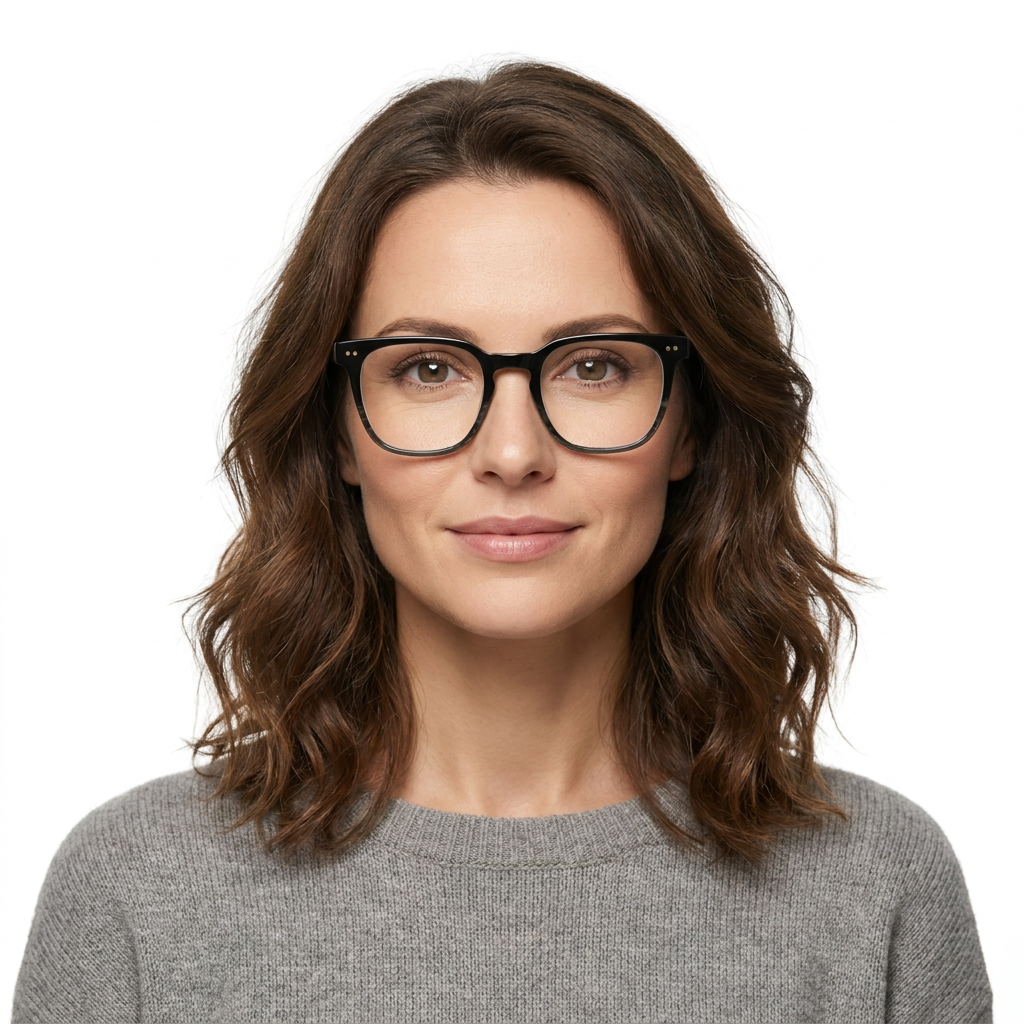 Model wearing glasses