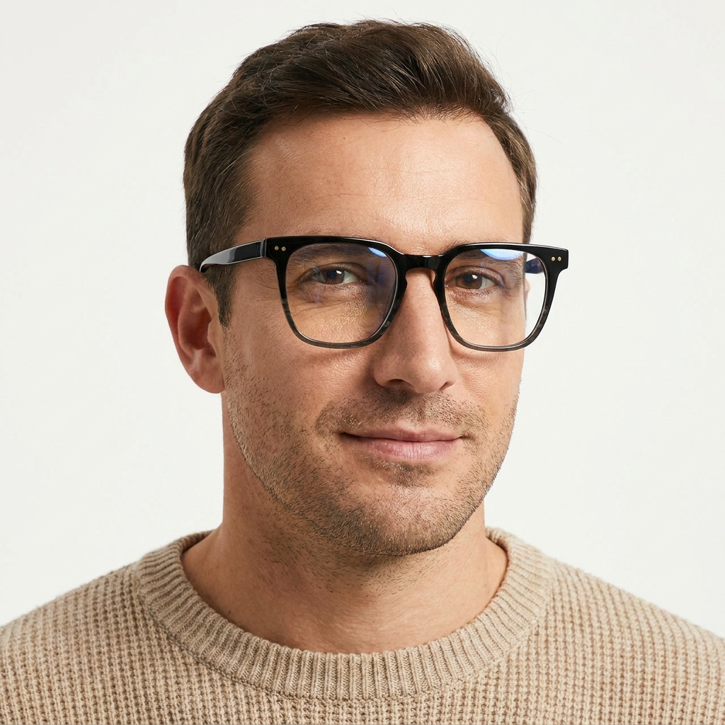 Model wearing glasses