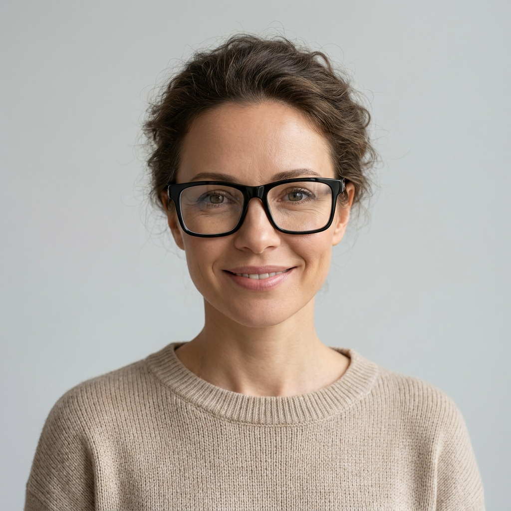 Model wearing glasses
