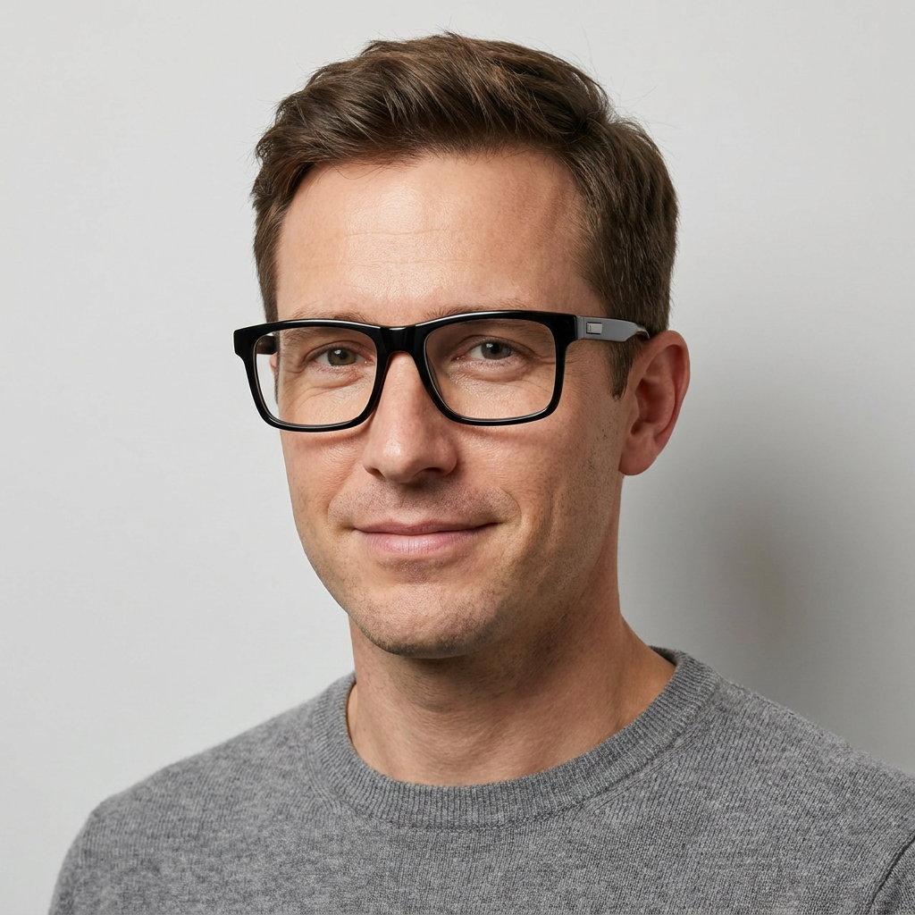 Model wearing glasses