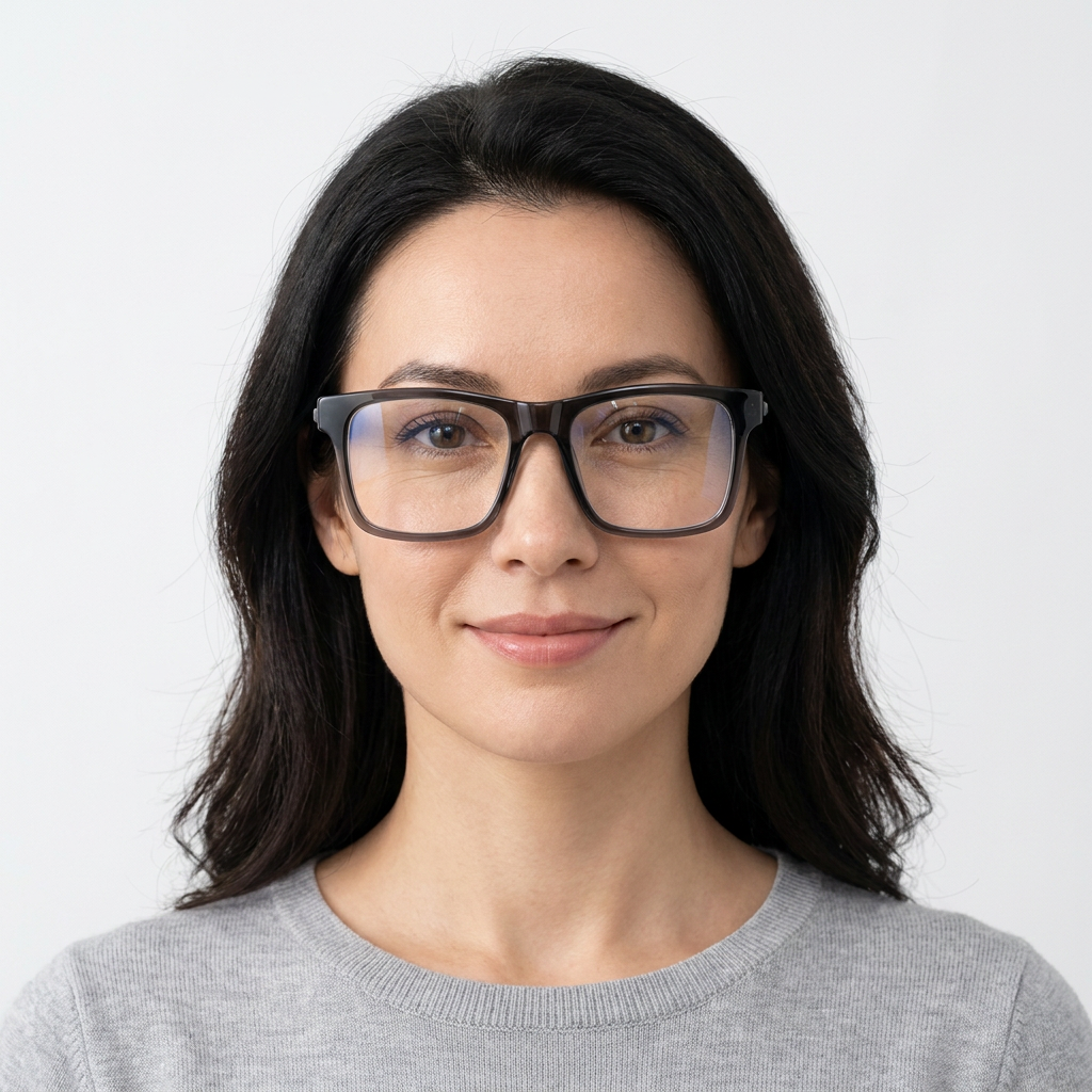 Model wearing glasses