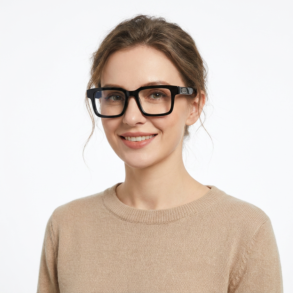 Model wearing glasses