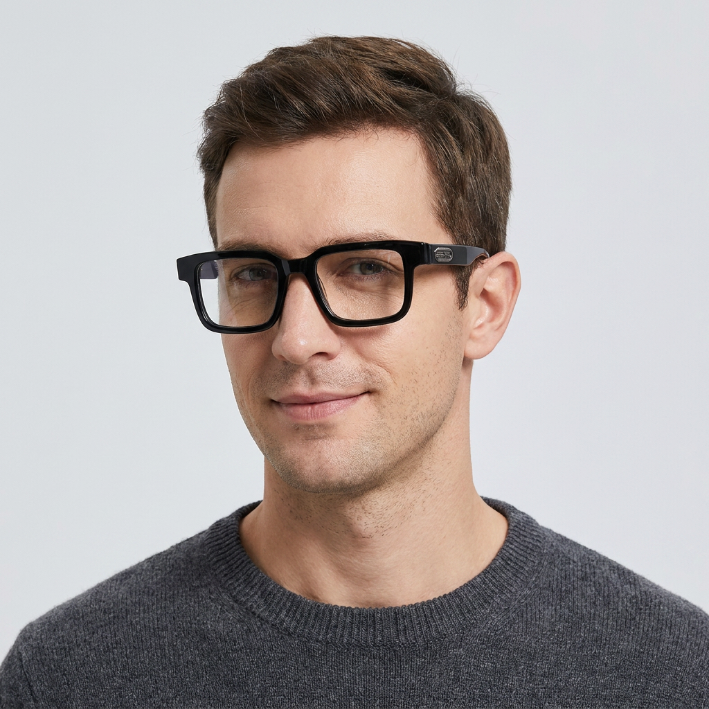 Model wearing glasses