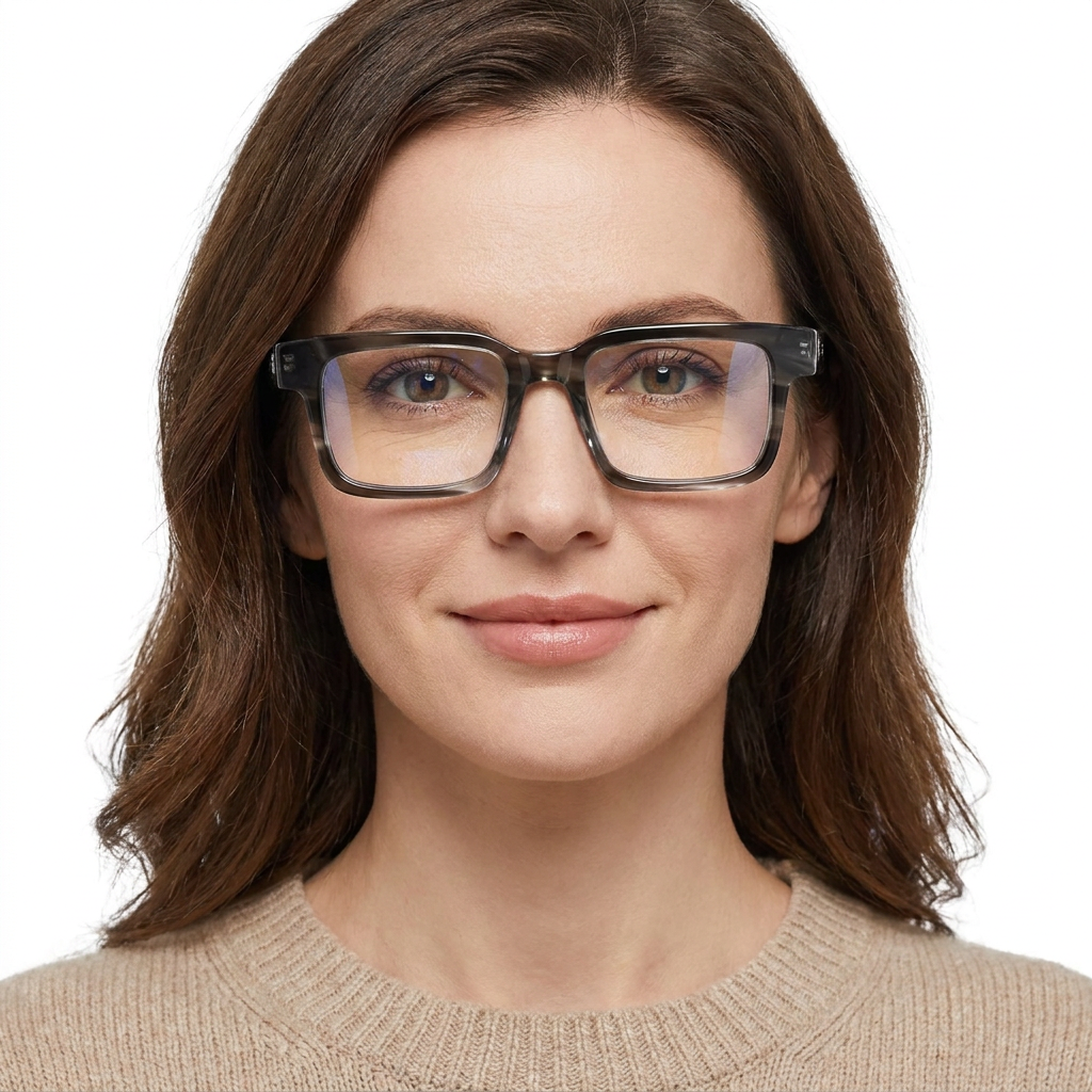 Model wearing glasses
