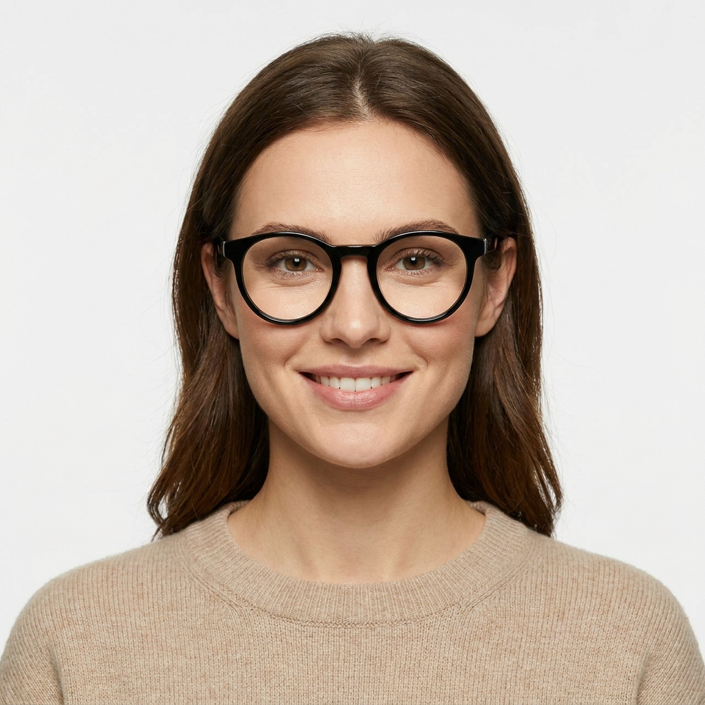 Model wearing glasses