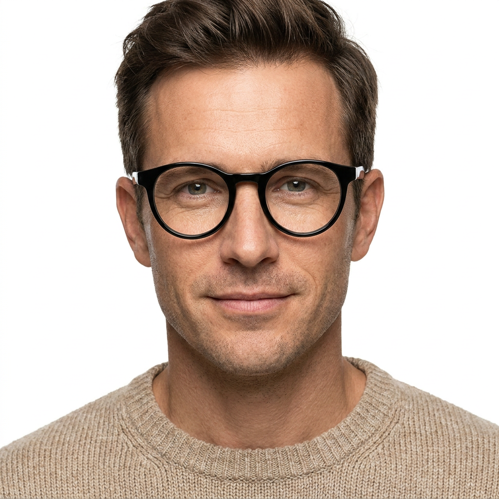 Model wearing glasses