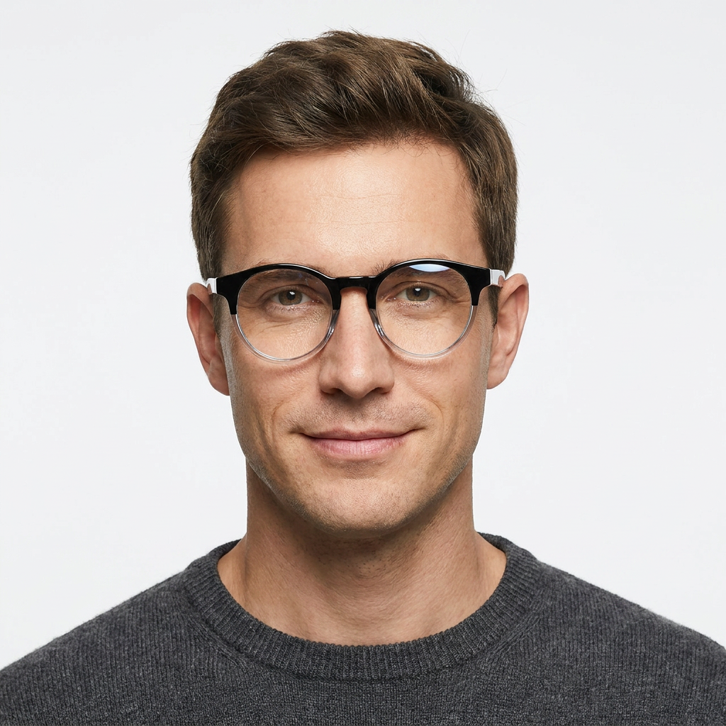 Model wearing glasses