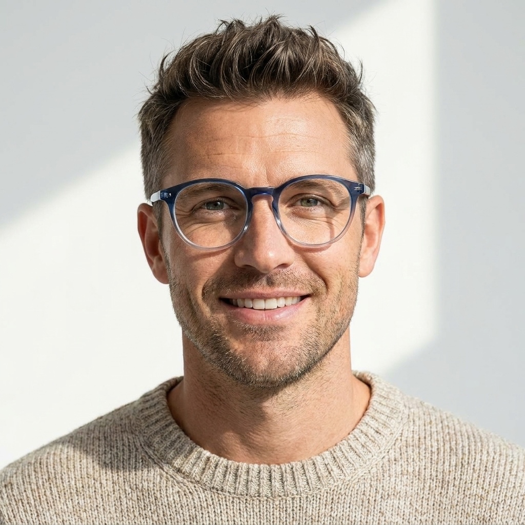 Model wearing glasses