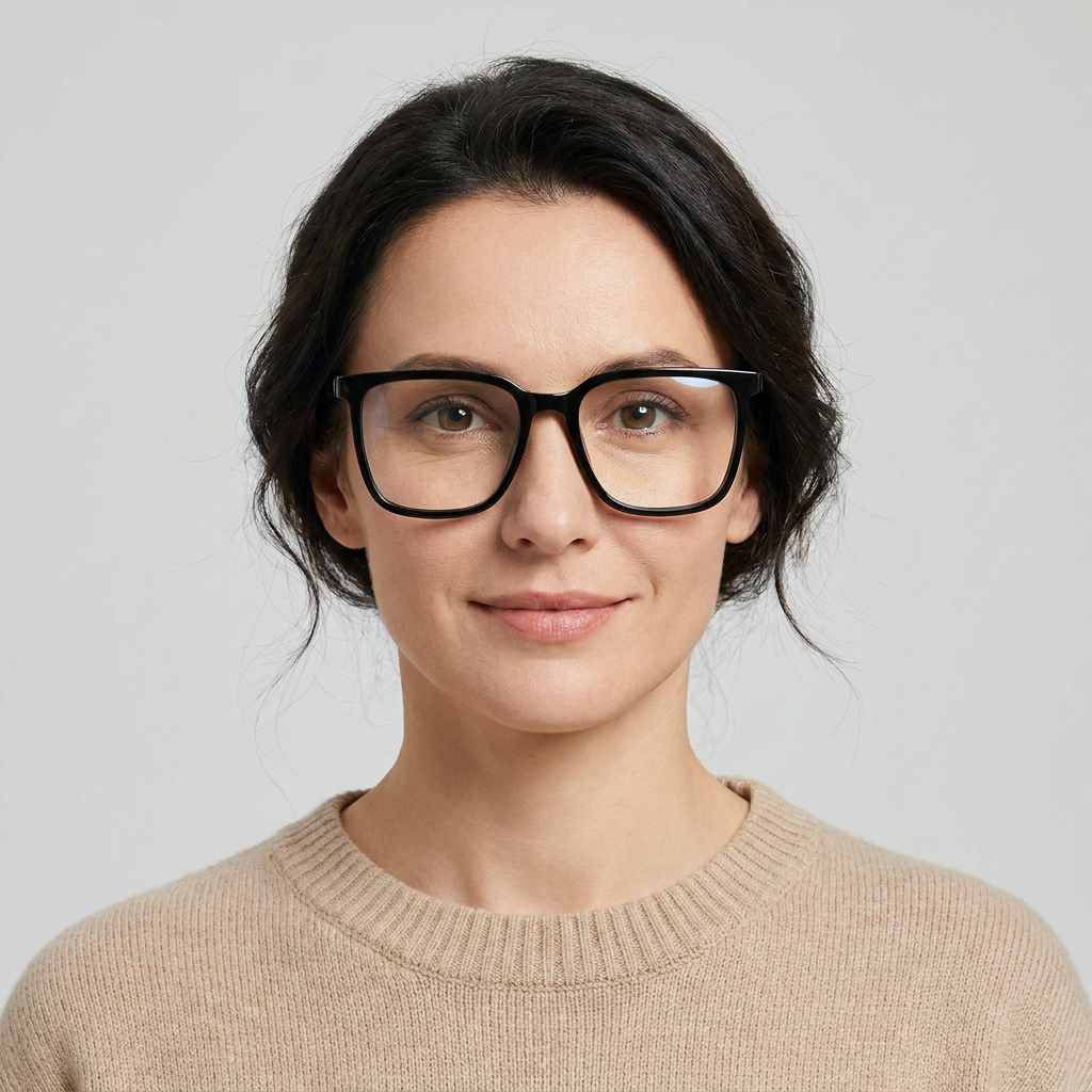 Model wearing glasses
