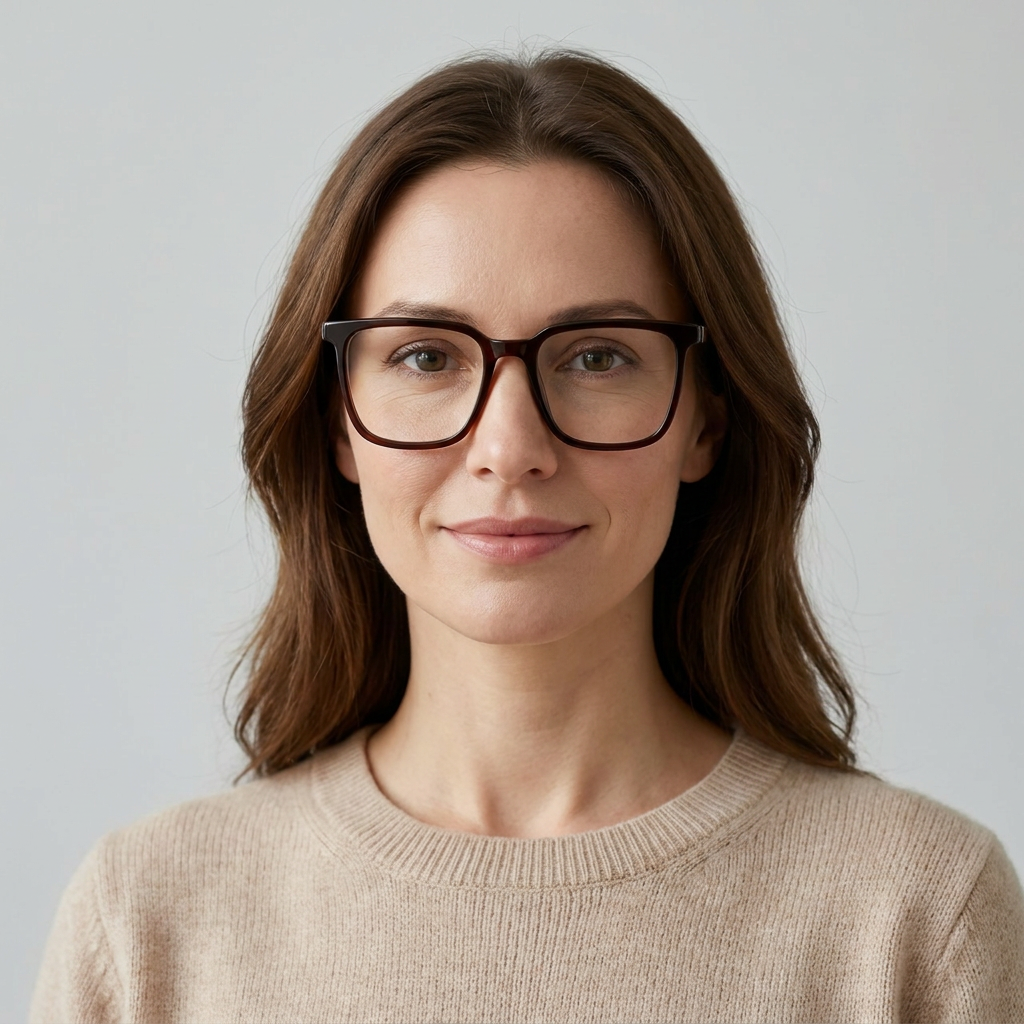 Model wearing glasses