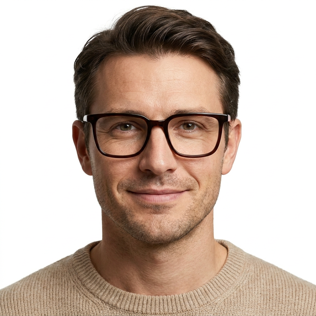 Model wearing glasses