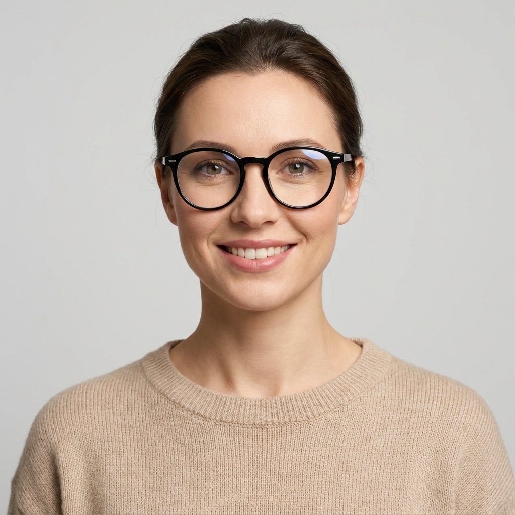 Model wearing glasses