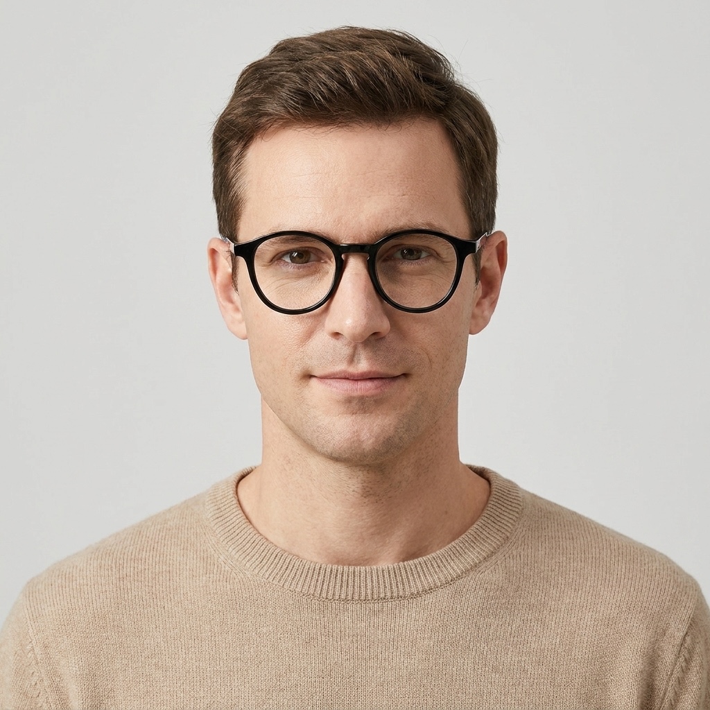 Model wearing glasses