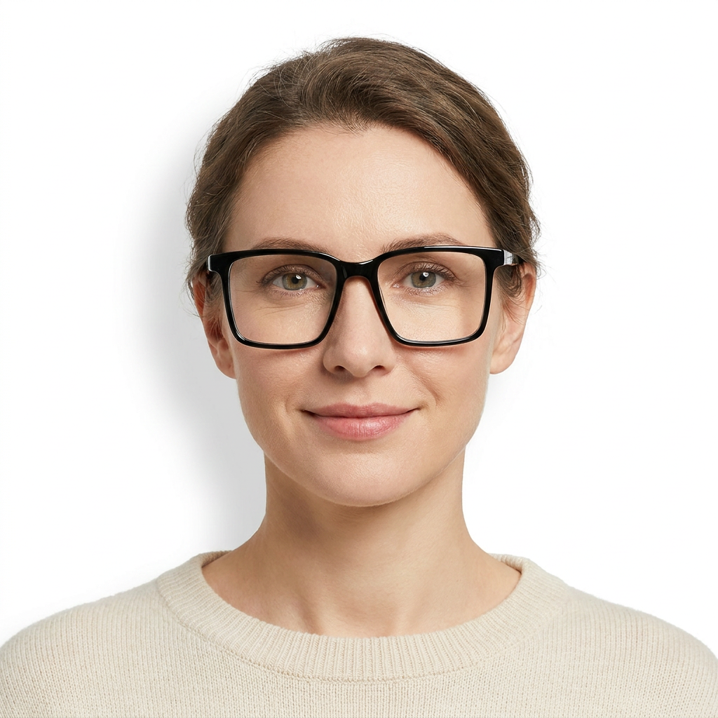 Model wearing glasses