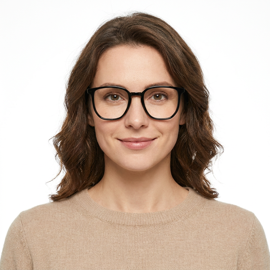 Model wearing glasses