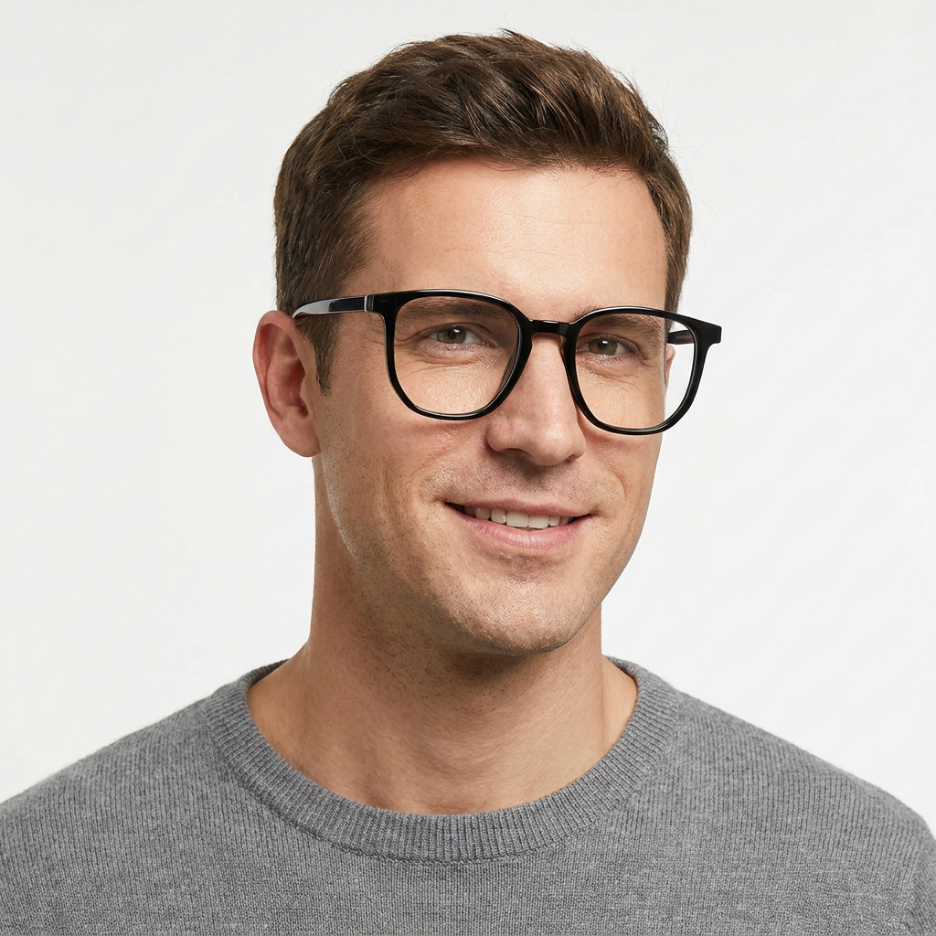 Model wearing glasses
