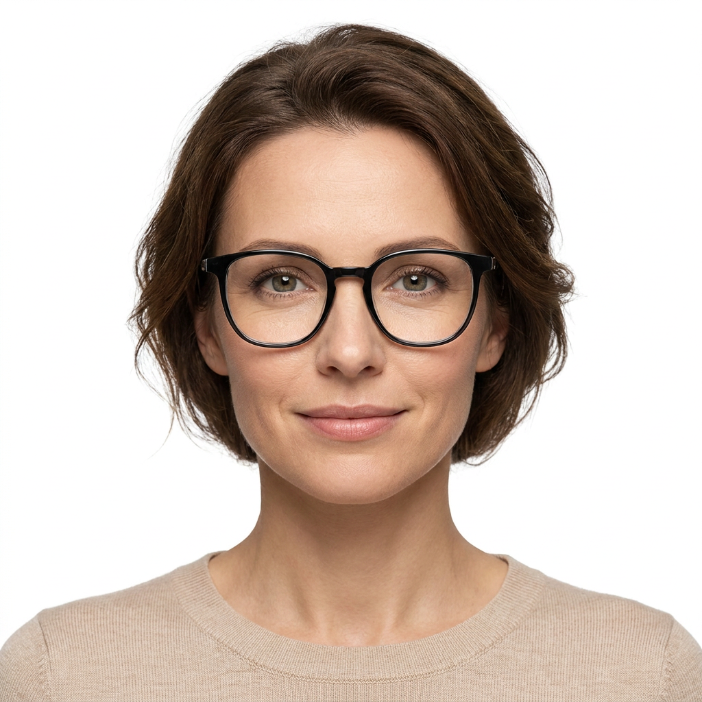 Model wearing glasses