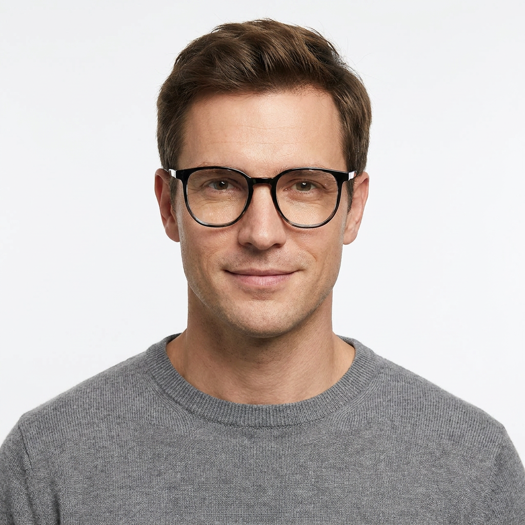 Model wearing glasses