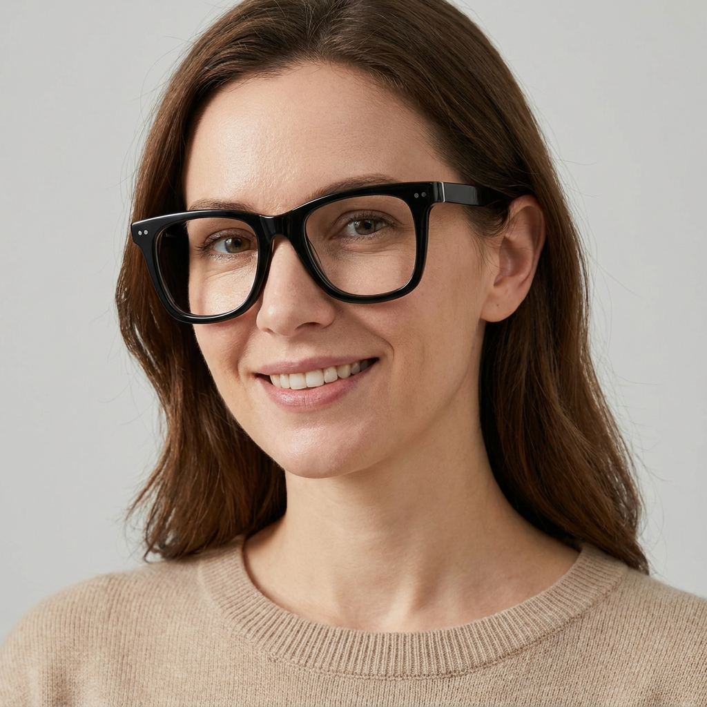 Model wearing glasses