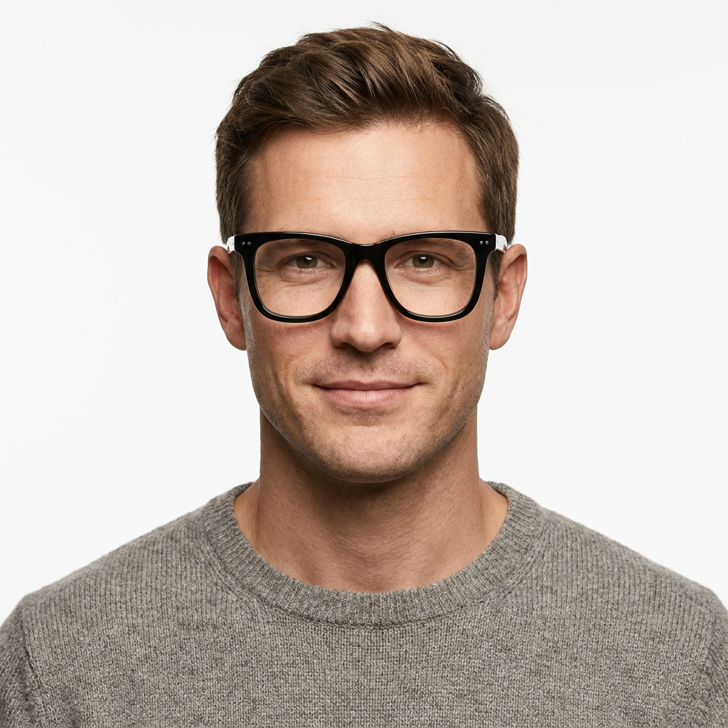 Model wearing glasses