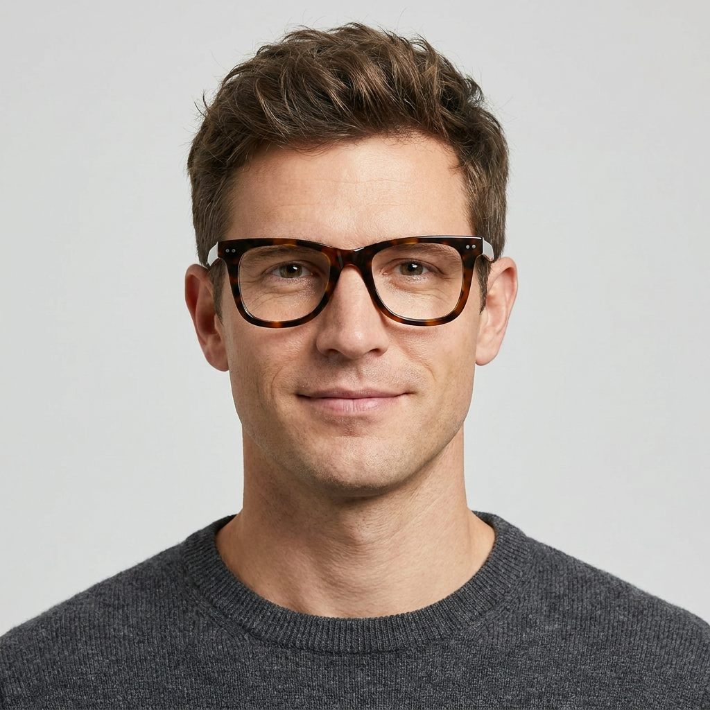 Model wearing glasses